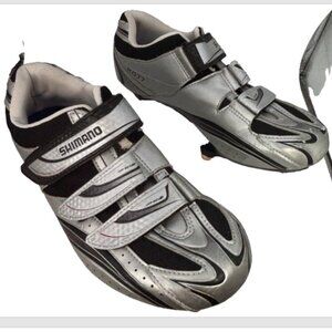 Shimano SH-R077 Road Bike Shoes 43 Cycling Gray Silver Biking SPD-SL PEDAL CLEAT